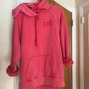 Pink Victoria Secret sweatshirt with hood